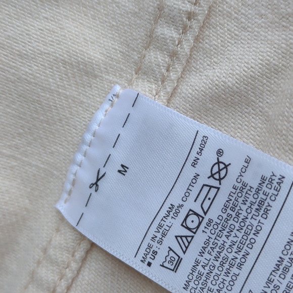 Old Navy Cream Utility Jacket Mandarin Collar M - Picture 5 of 8